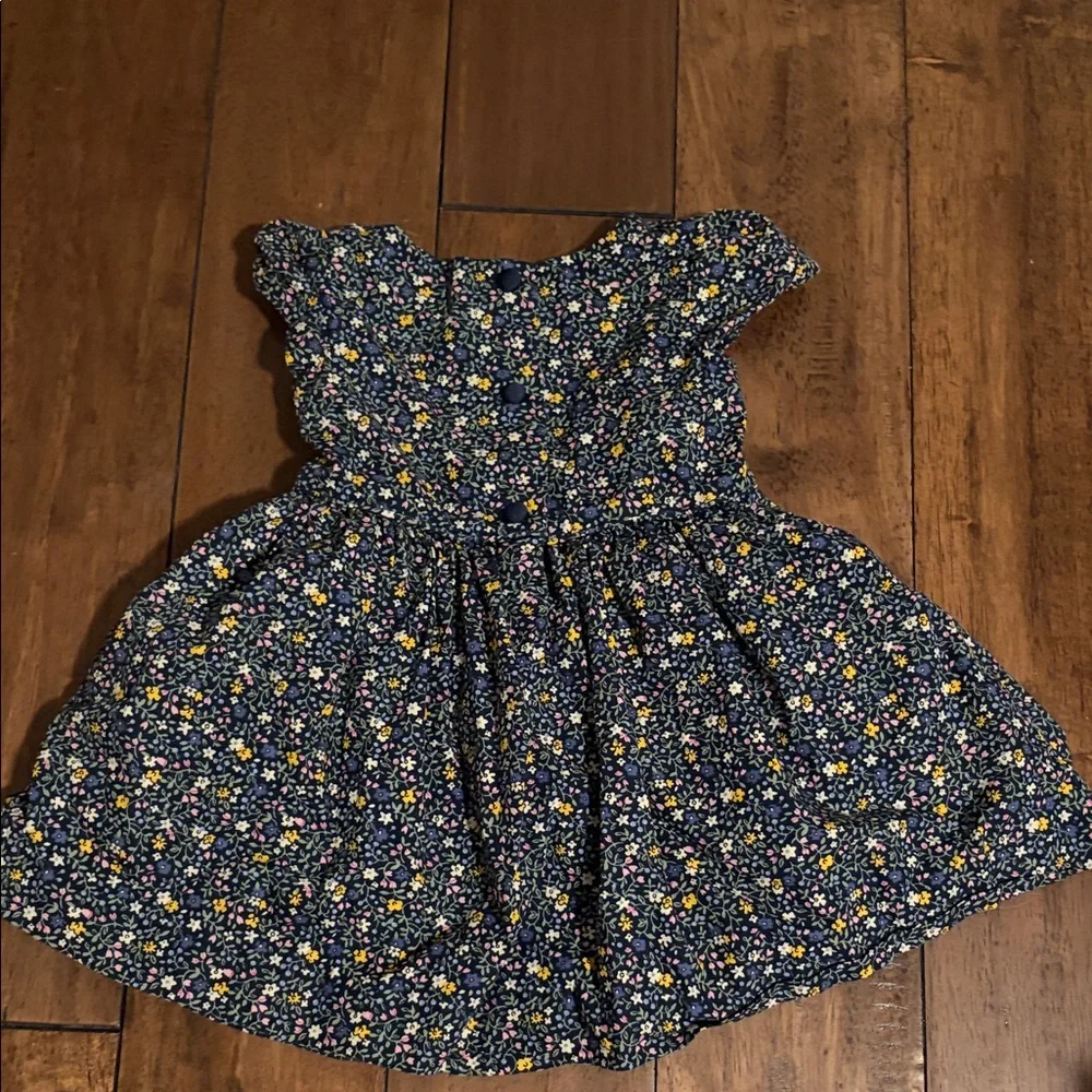Ralph Lauren Kids Floral Dress - Navy and Yellow